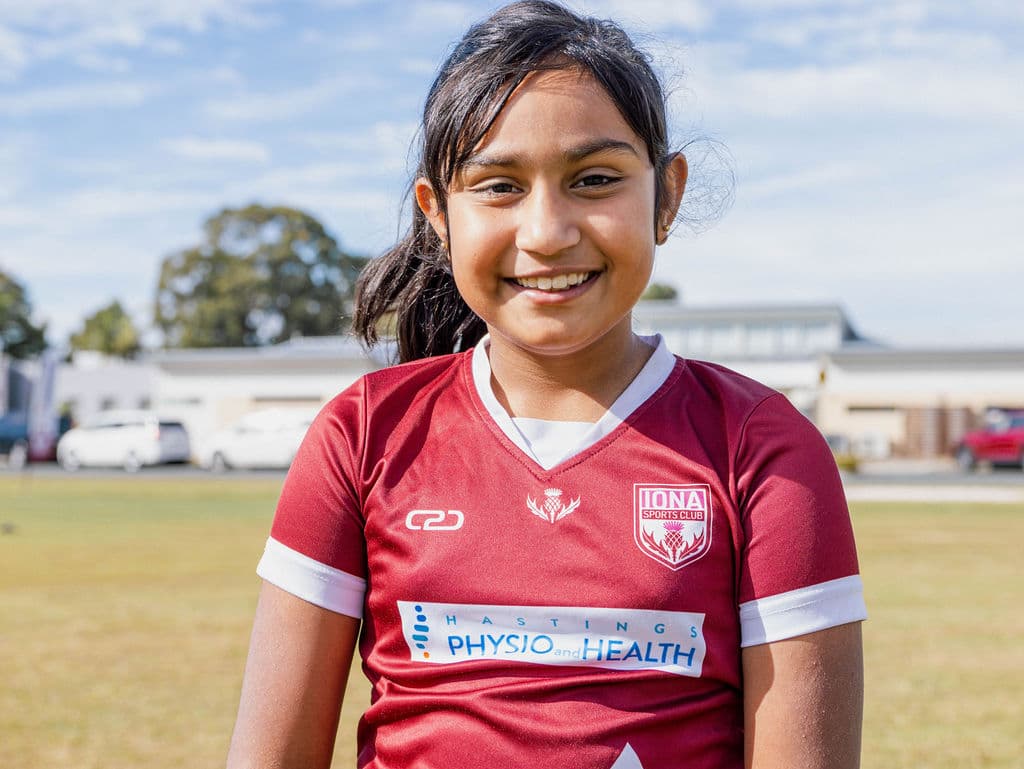 Junior football player